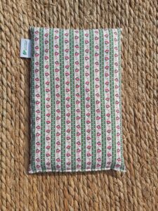 Almofada Terapêutica Microondas - Tamanho M (20x30cm) - Alívio da dor e Conforto Geral - Padrão Chita de Alcobaça Verde