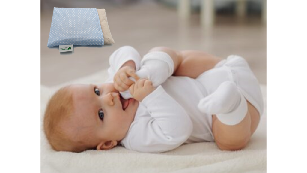 almofadas térmicas para alívio de cólicas do bebé