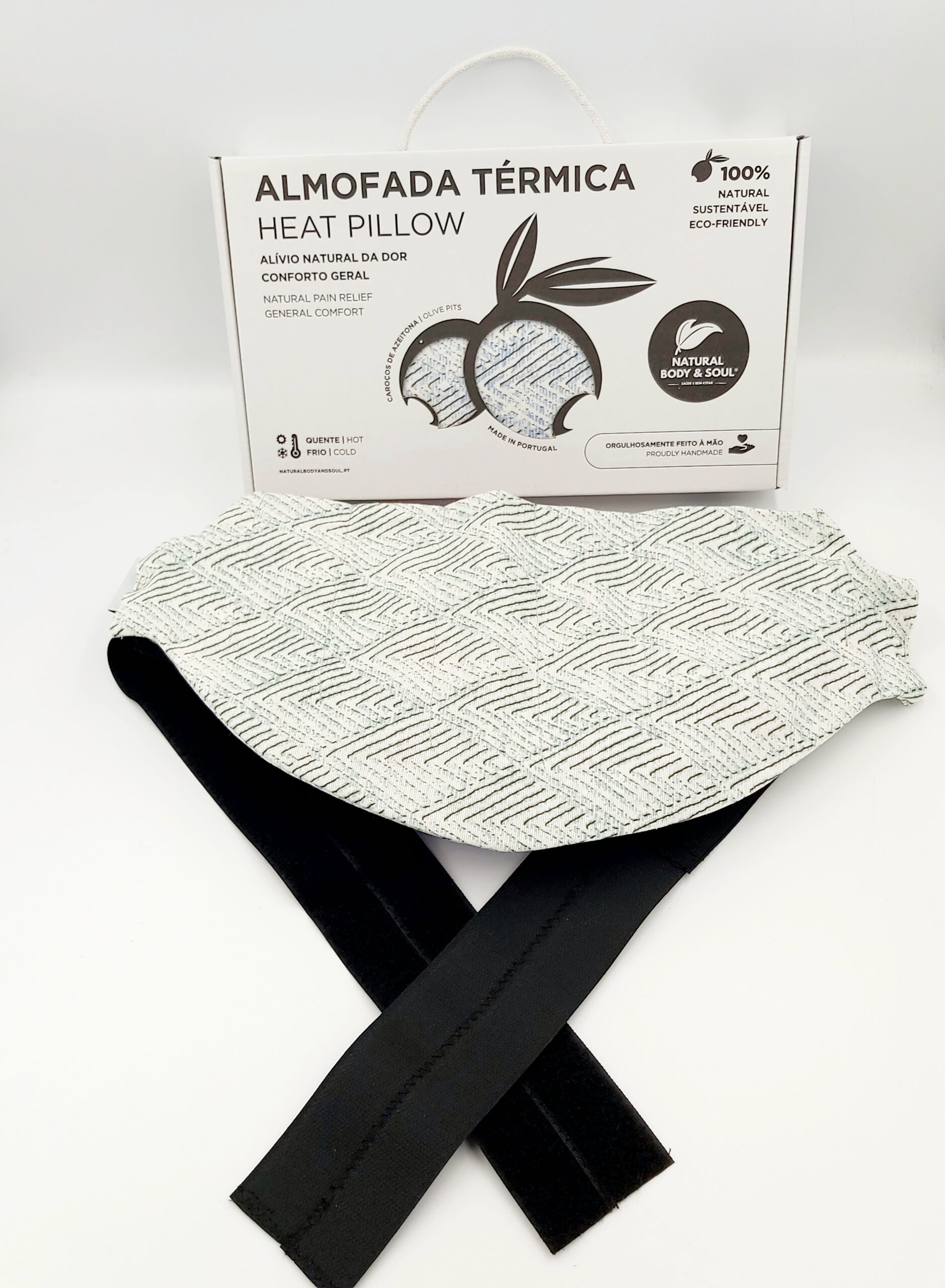 Almofada Terapeutica Cinta Lombar com cinto elástico e velcro, Faixa Térmica Lombar, Almohada terapéutica para la zona lumbar con cinturón elástico y velcro, Faja térmica lumbar, Therapeutic lumbar belt with elastic strap and velcro, Thermal lumbar belt, Ceinture lombaire thérapeutique avec sangle élastique et velcro, Ceinture thermique lombaire