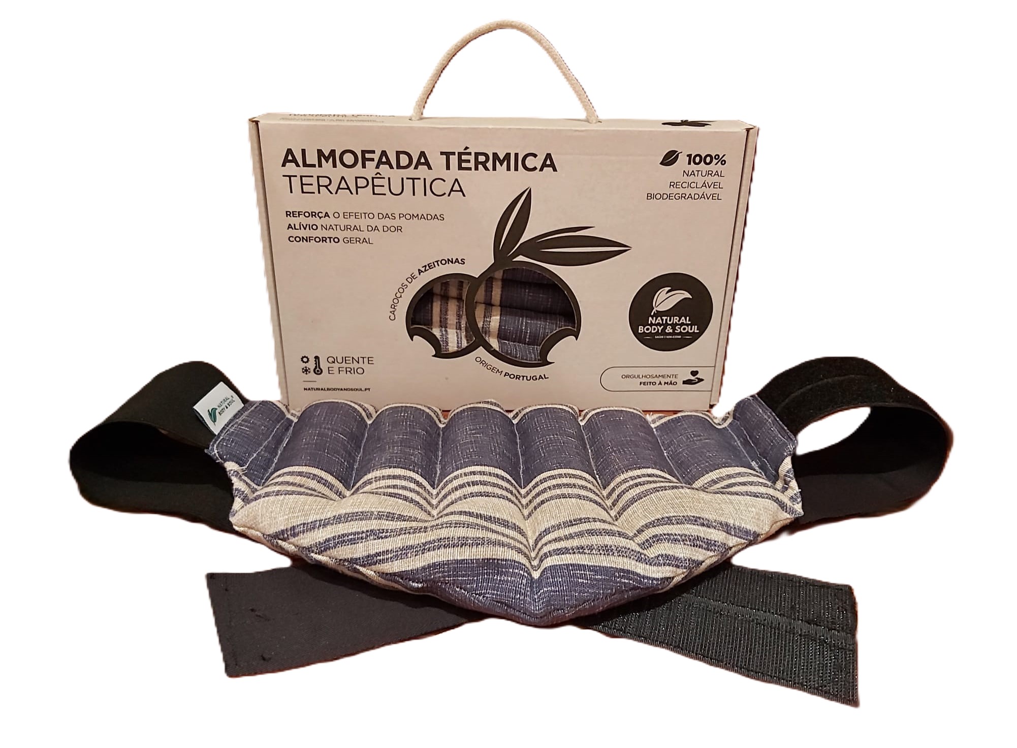Almofada Terapeutica Cinta Lombar com cinto elástico e velcro, Faixa Térmica Lombar, Almohada terapéutica para la zona lumbar con cinturón elástico y velcro, Faja térmica lumbar, Therapeutic lumbar belt with elastic strap and velcro, Thermal lumbar belt, Ceinture lombaire thérapeutique avec sangle élastique et velcro, Ceinture thermique lombaire